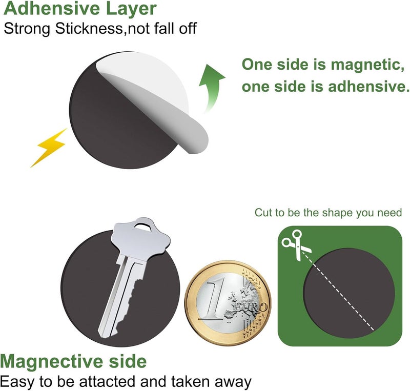 Evemodel Miniature Magnetic Self-adhensive Round Bases for Wargames Flexible Sticky Magnets (Round 32mm-70pcs) - Image 3